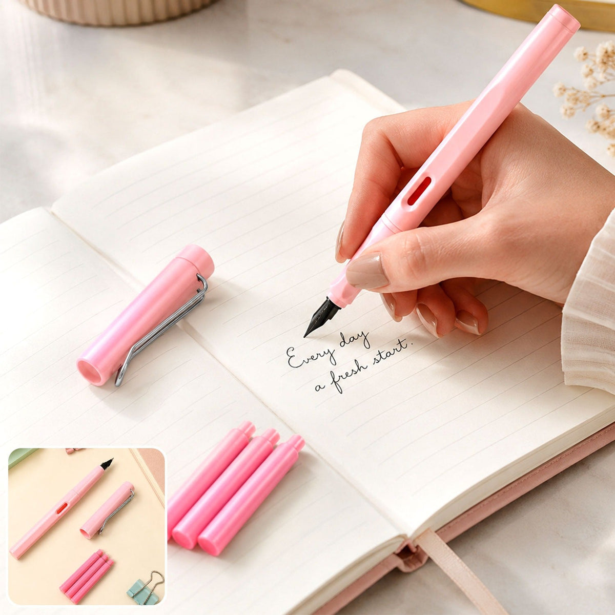 Fountain Pen Set – Smooth Blue Ink for Students - view 1