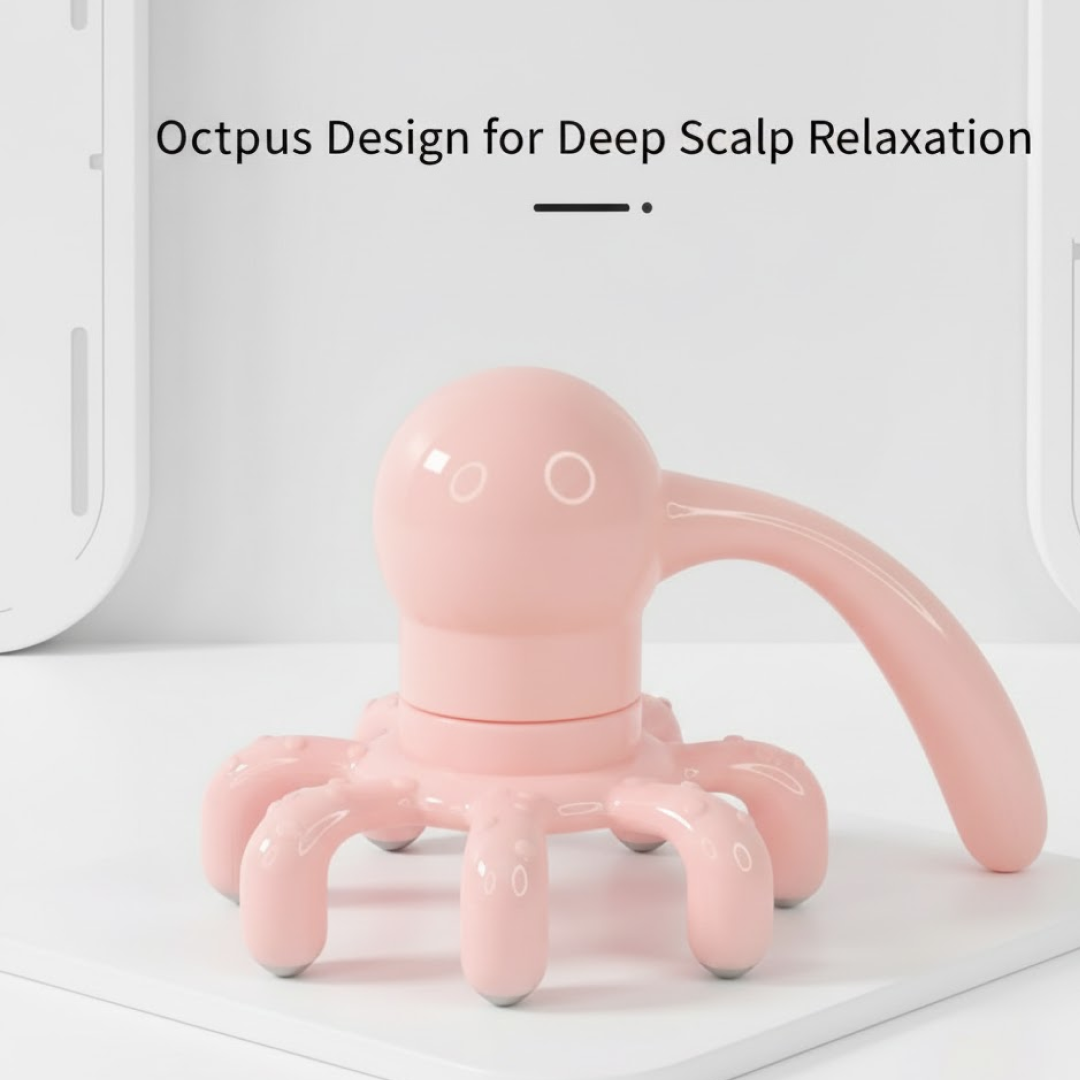 Octopus Head Massager – Ergonomic Stress Relief Tool