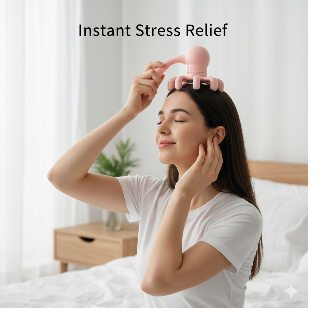 Octopus Head Massager – Ergonomic Stress Relief Tool