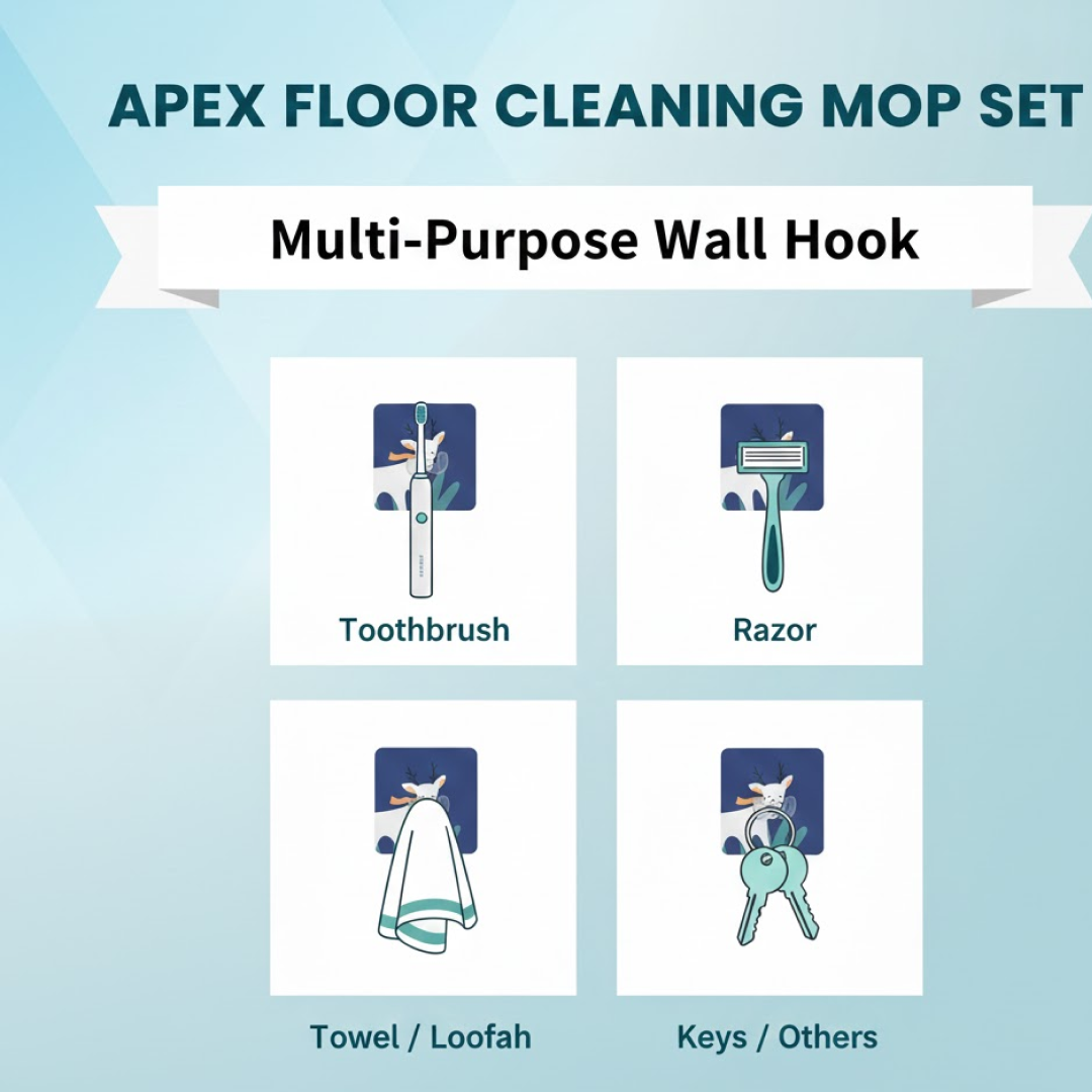 Reusable Self-Adhesive Wall Hook – Drill-Free, Waterproof