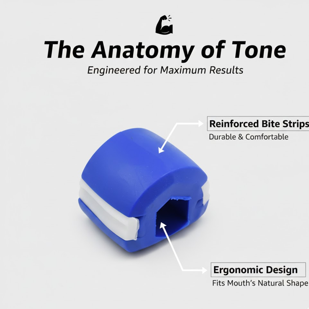 Jawline Exerciser – Dark Blue for Sculpting & Defining Jaw | FitFuzion