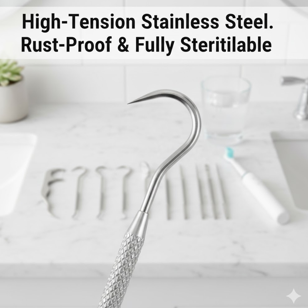 Stainless Steel Toothpick Set – 7-in-1 Portable Dental Kit | AuriGlam