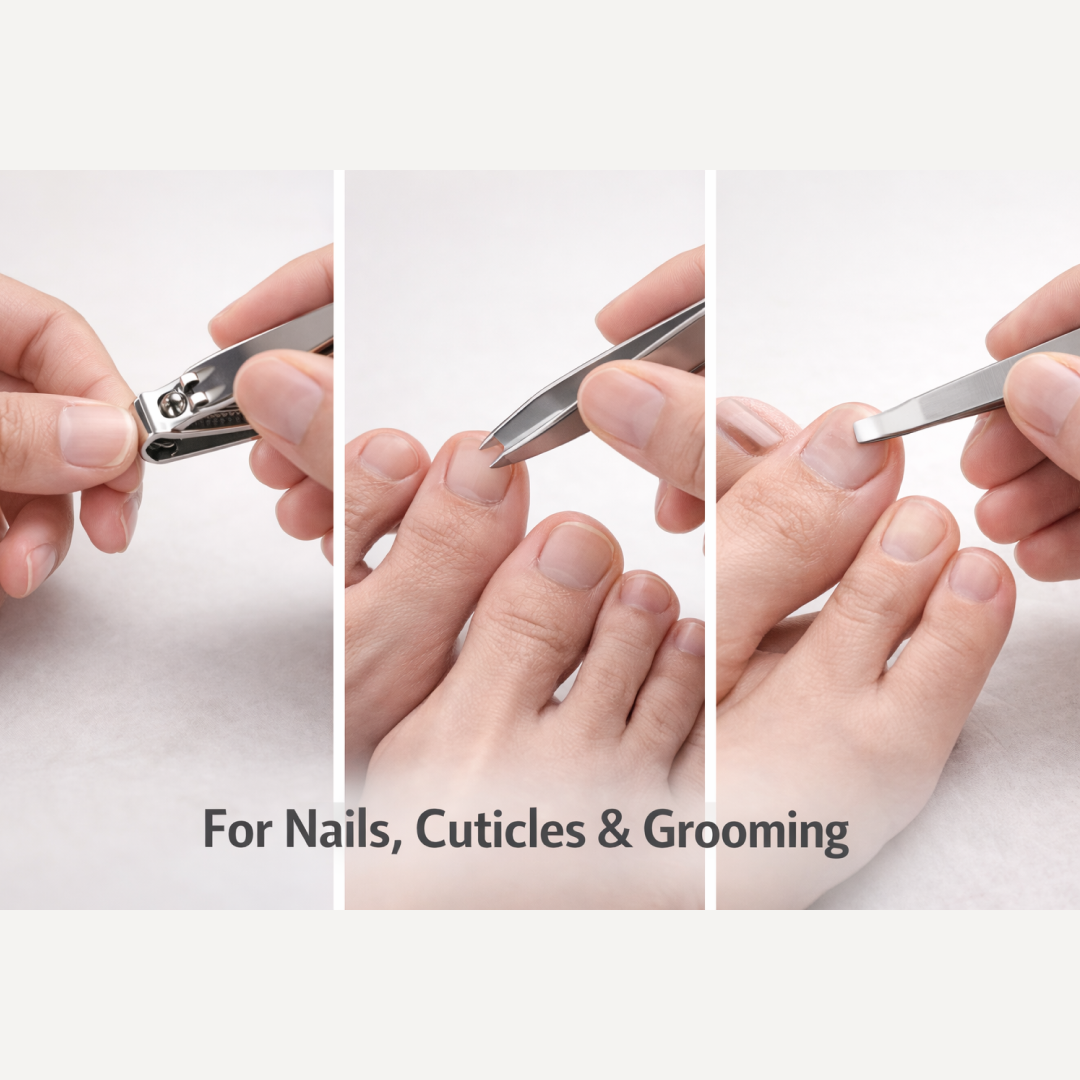 Nail Clipper Set – Stainless Steel 4-Pc Travel Manicure Kit | AuriGlam