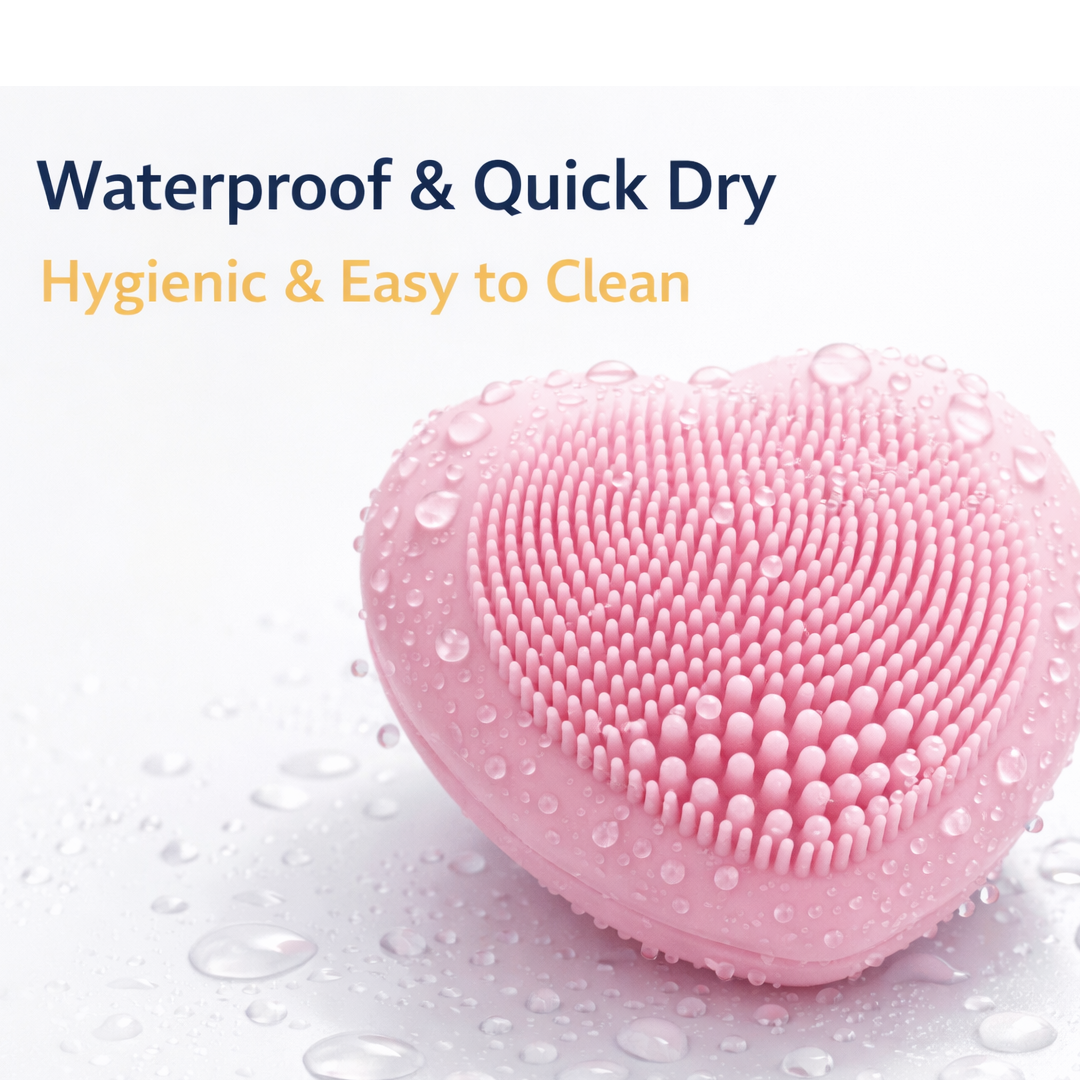 Silicone Face Wash Brush – Heart-Shaped Deep Cleansing | Glimmerly