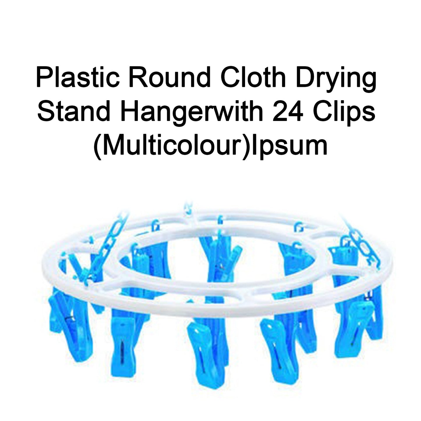 Space-Saving Cloth Drying Hanger – Round with 24 Clips