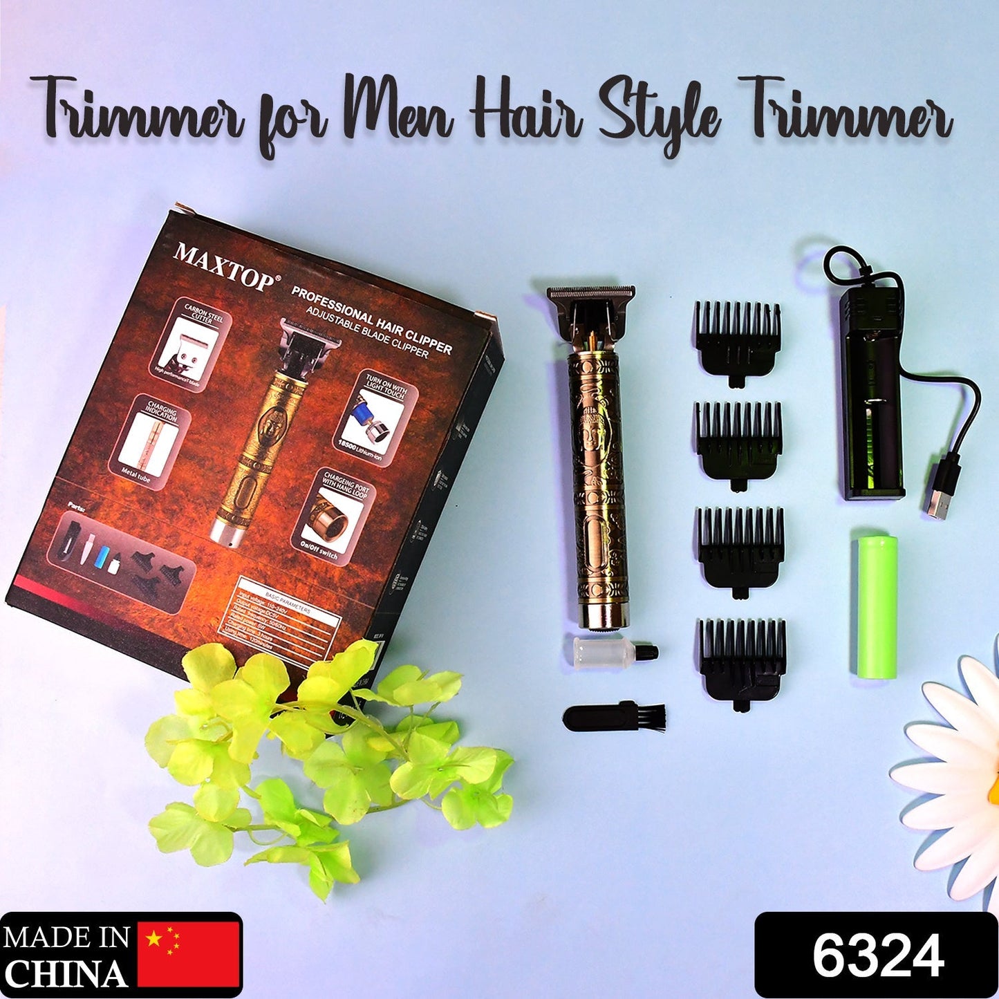 Hair Trimmer for Men – Professional Cordless Clipper | Calm & Curl
