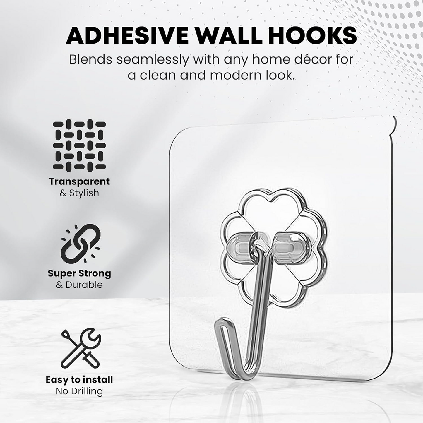 Stainless Steel Adhesive Hooks – Waterproof & Rustproof