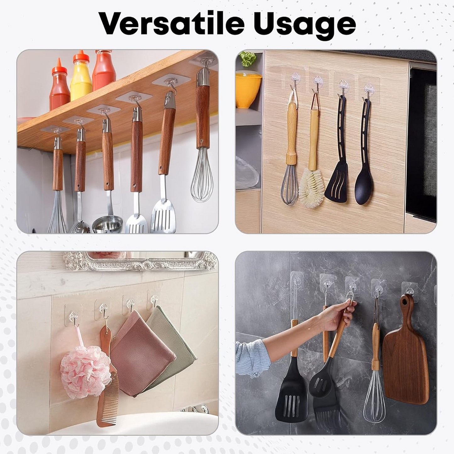 Stainless Steel Adhesive Hooks – Waterproof & Rustproof