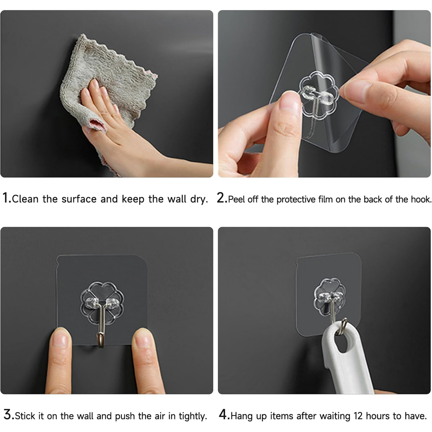 Stainless Steel Adhesive Hooks – Waterproof & Rustproof