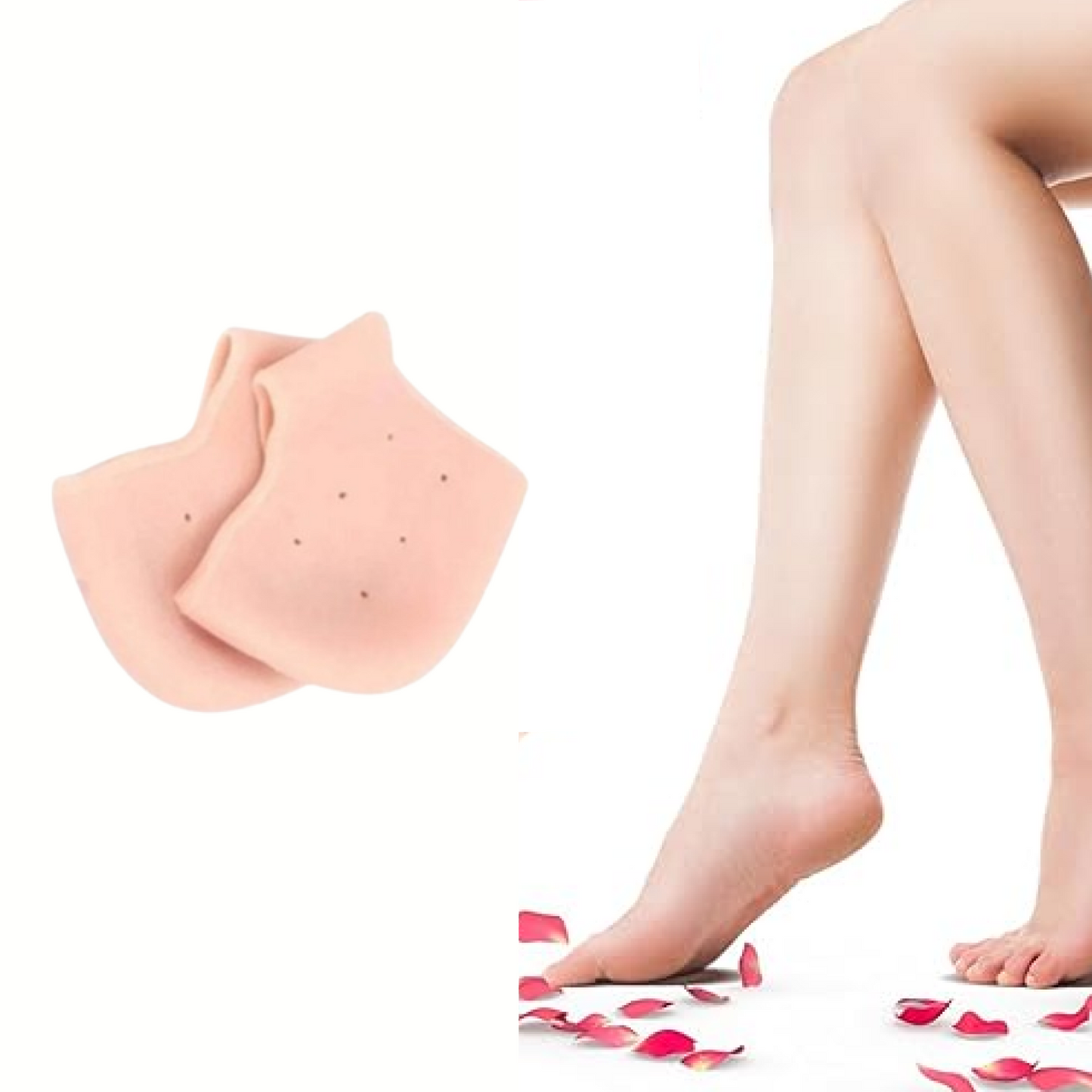 Silicone Heel Protectors – Anti-Crack Moisturizing Socks