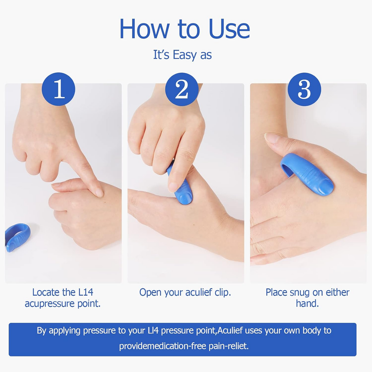 Acupressure Hand Clip – Stress & Migraine Relief | Velvet Wellness