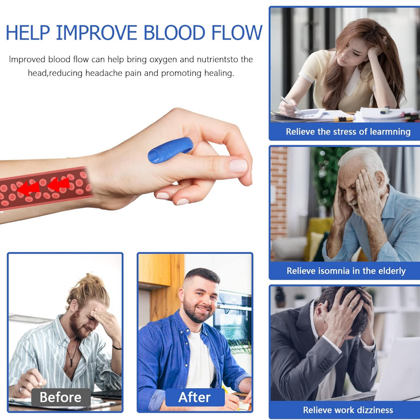 Acupressure Hand Clip – Stress & Migraine Relief | Velvet Wellness