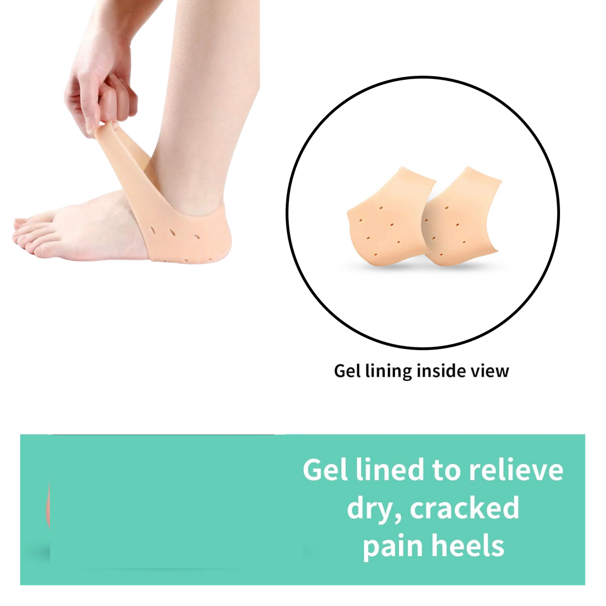 Silicone Gel Heel Socks – Cracked Heels Remedy