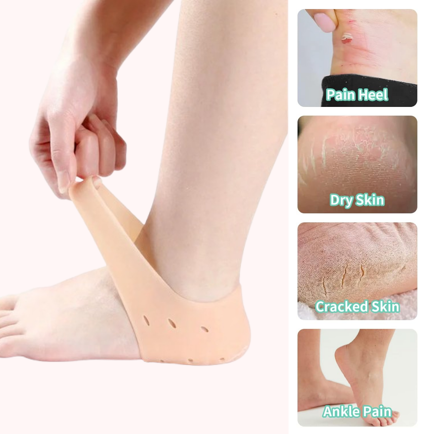 Silicone Gel Heel Socks – Cracked Heels Remedy