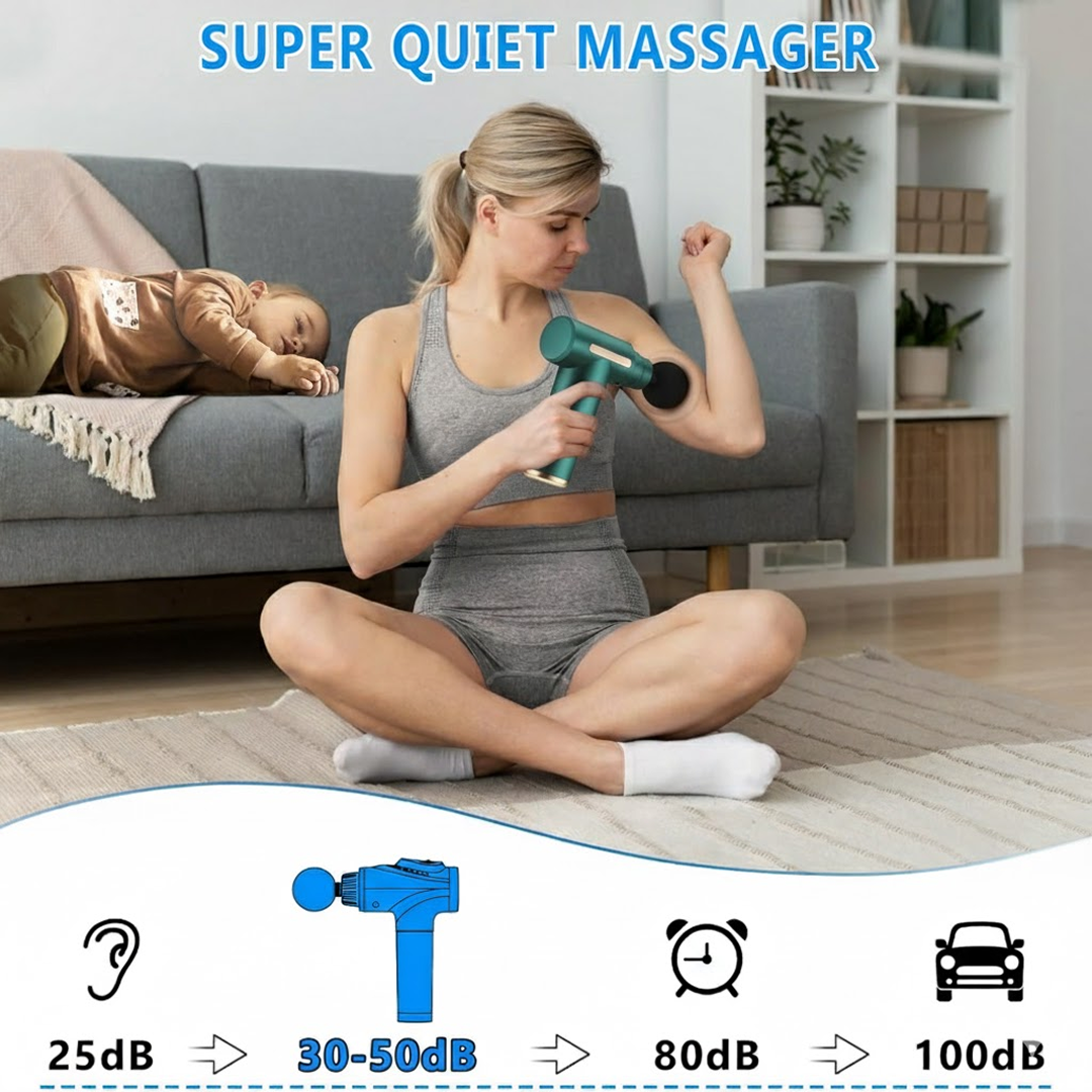 Deep Tissue Massager – Cordless for Muscle Pain Relief | VelvaBloom