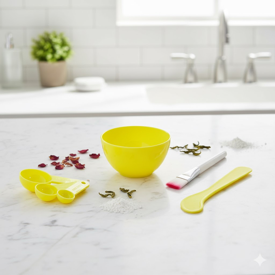 Facial Mask Bowl Set – 6-Piece Skincare Mixing Kit