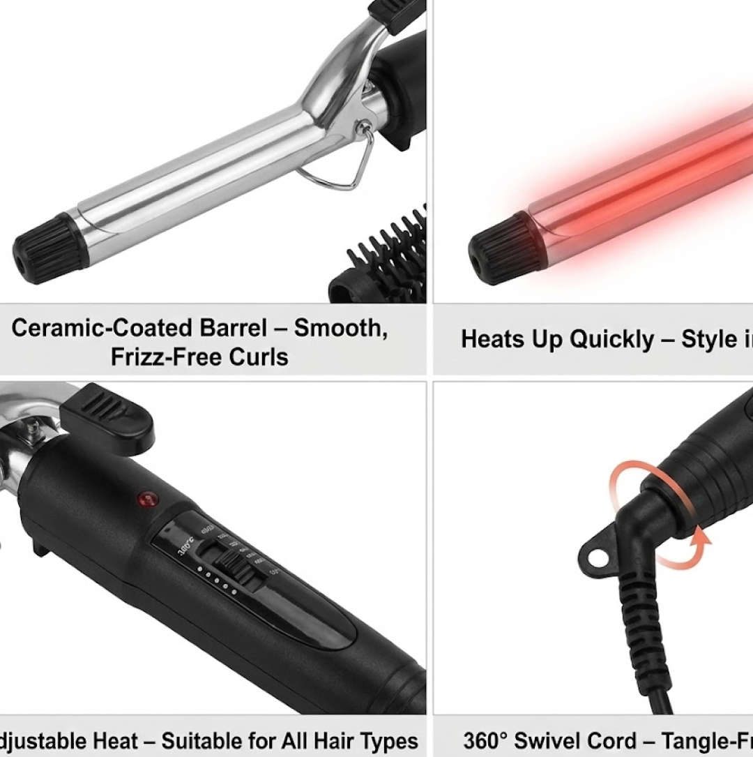 Hair Curling Iron – Professional Stylish Curls | Calm & Curl