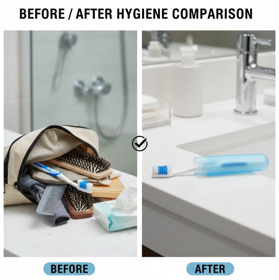 Toothbrush Travel Case – Hygienic Plastic Holder | BrushedUp
