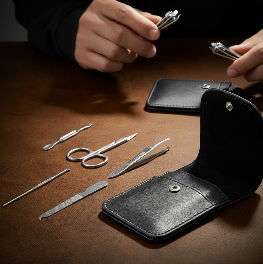 Nail Care Kit – 6-in-1 Stainless Steel Manicure Set | Velvet Wheels