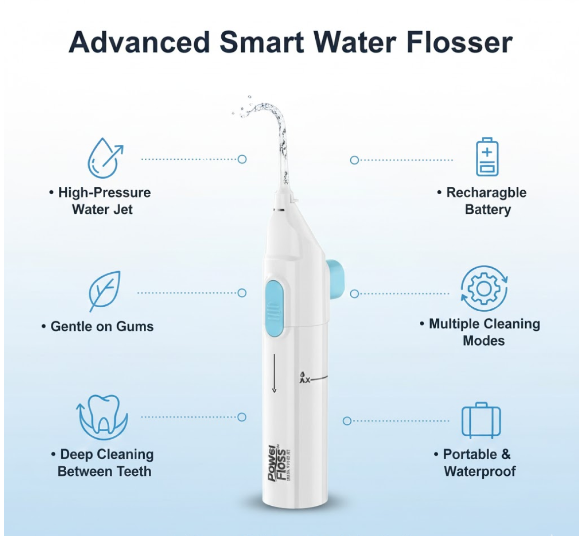 Water Flosser – Portable Smart Device for Gum Health