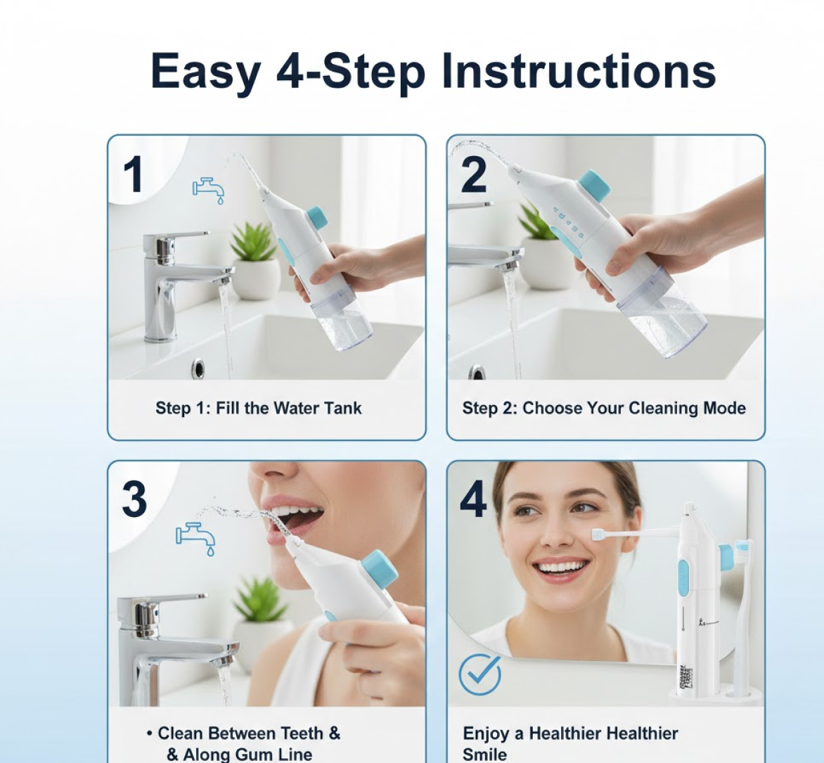 Water Flosser – Portable Smart Device for Gum Health