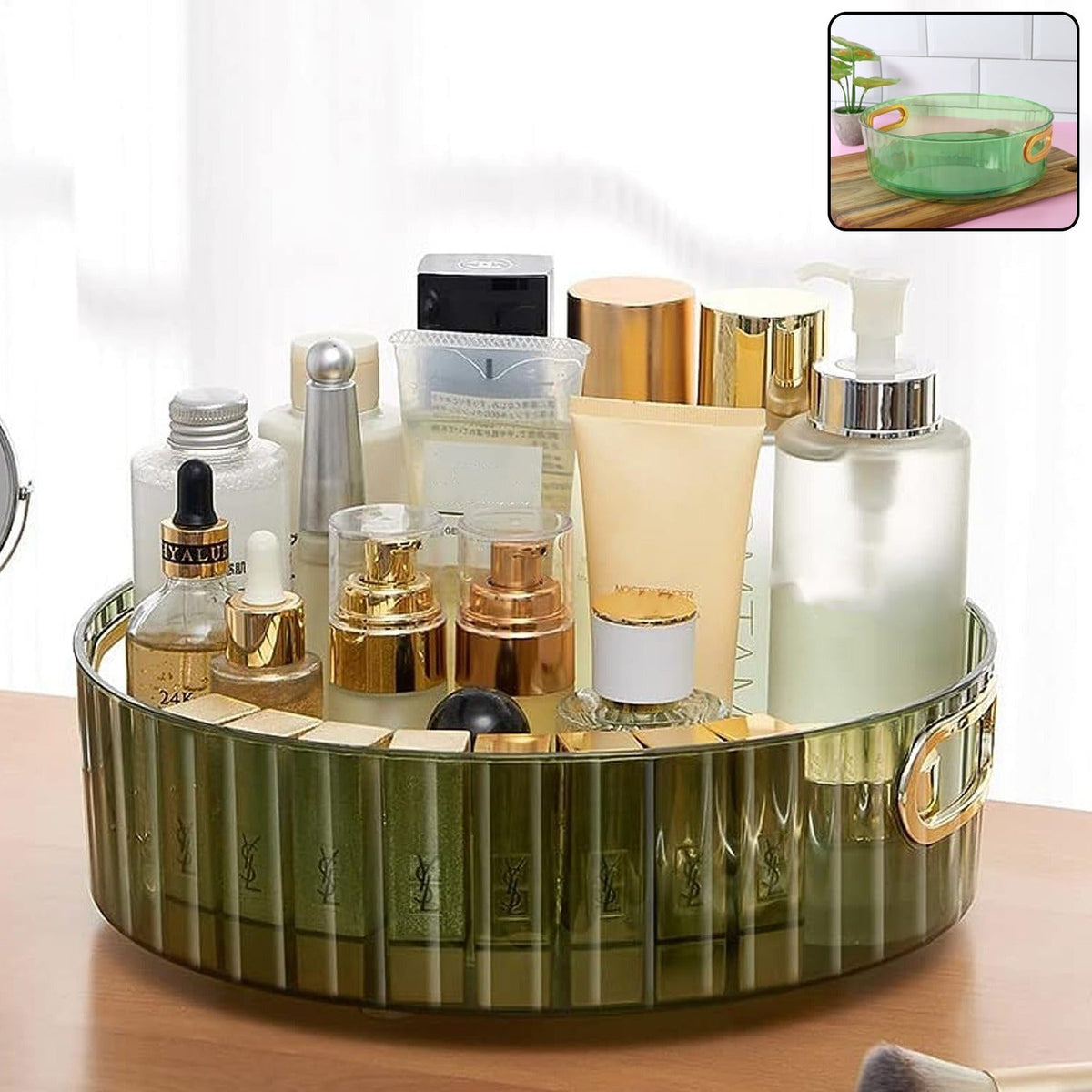 All-in-One Rotating Storage Rack – Organizer with Handles