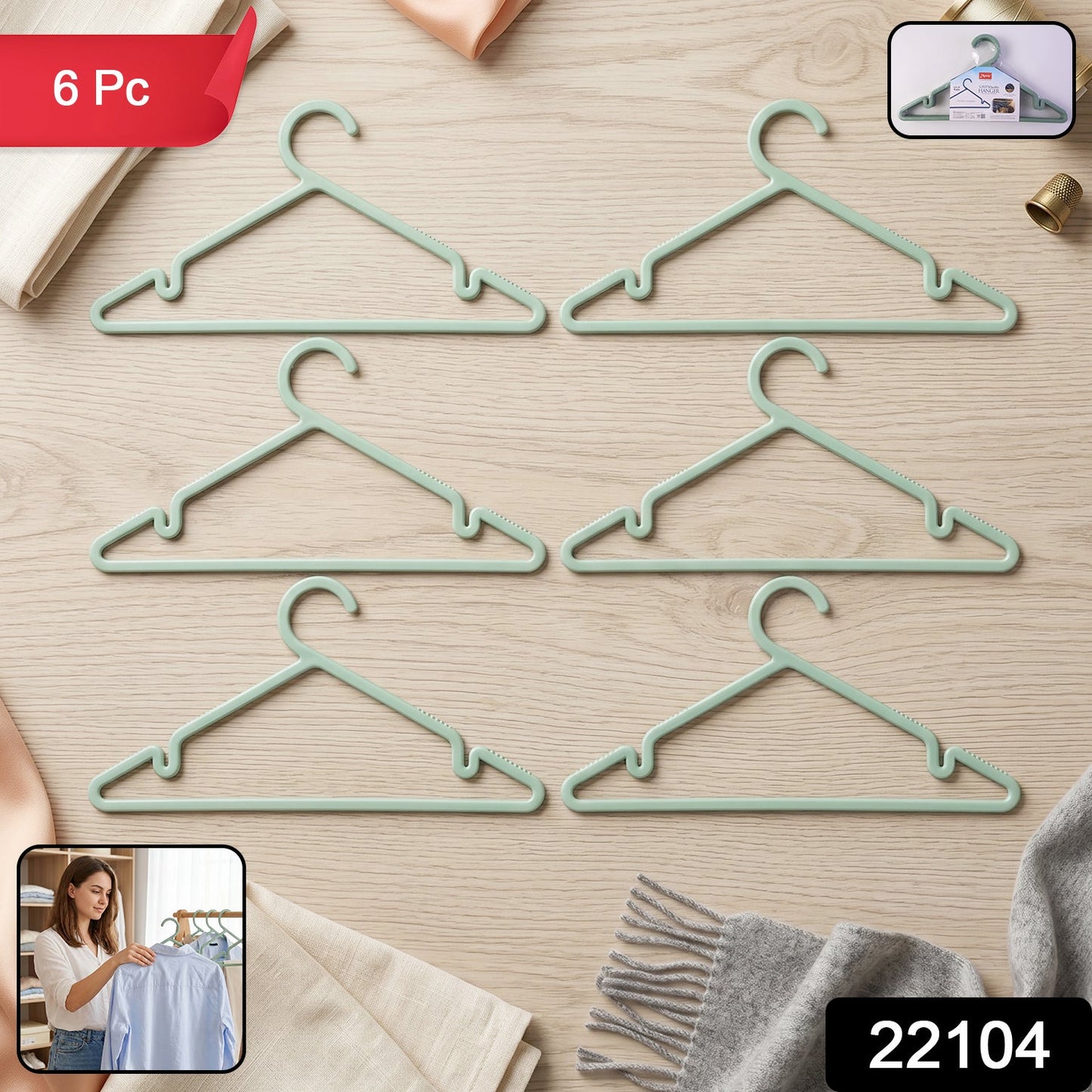 Ergonomic Plastic Clothes Hangers – Design for Safe Grip - main product view