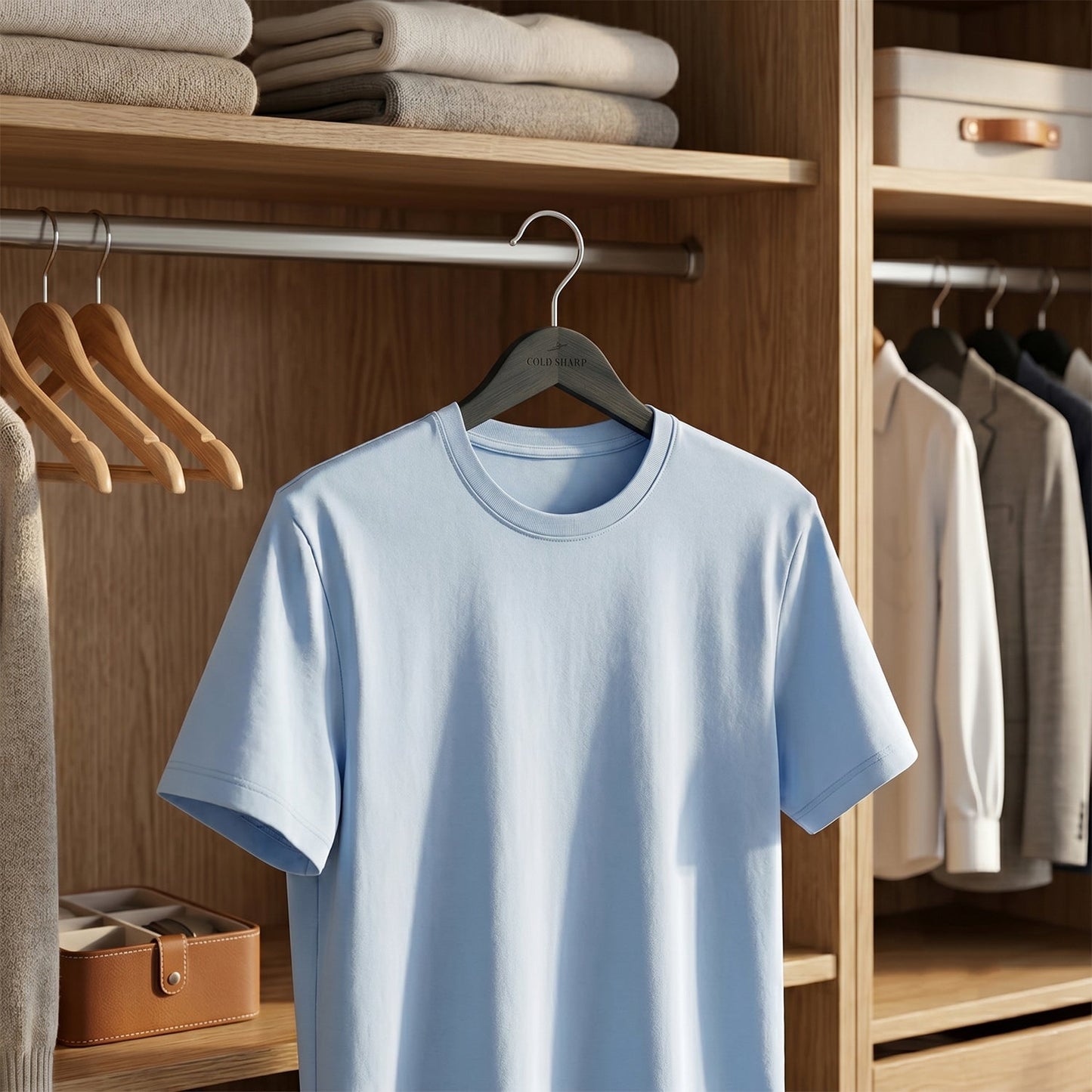 Ergonomic Premium Cloth Hanger – Durable with Metal Hook