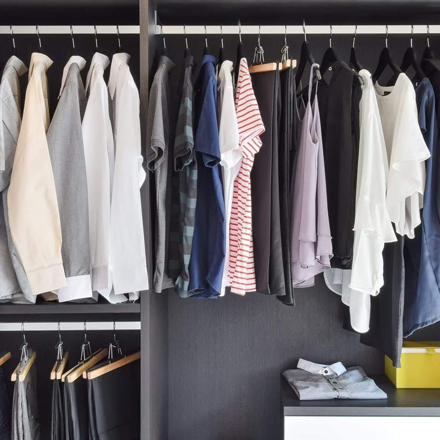 Ergonomic Premium Cloth Hanger – Durable with Metal Hook