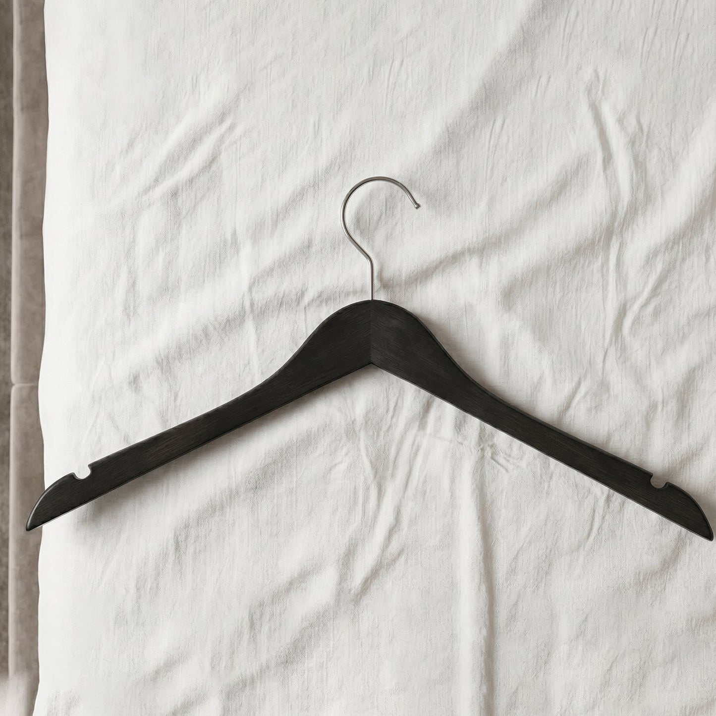 Ergonomic Premium Cloth Hanger – Durable with Metal Hook