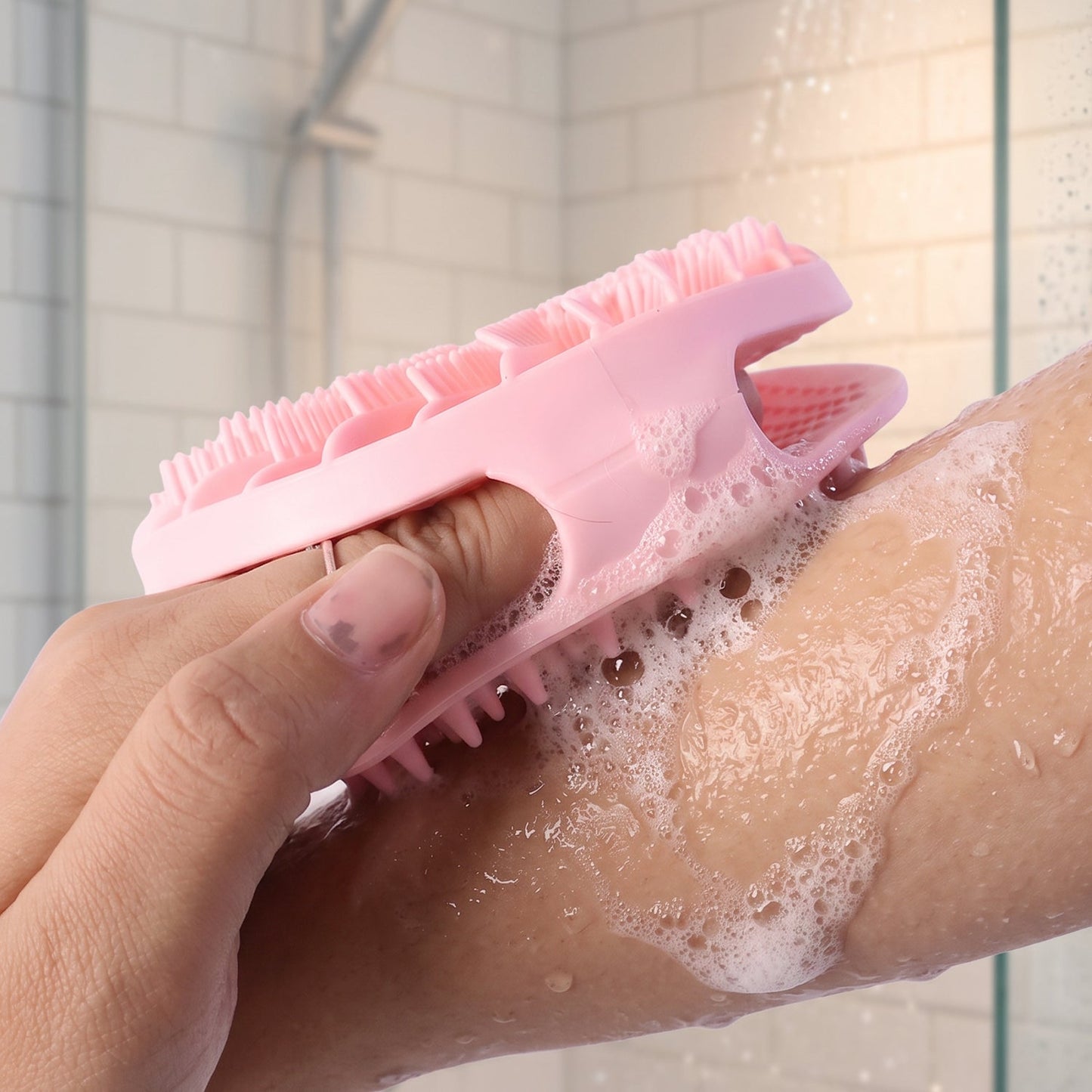 Soft Silicone Body Bath Scrubber Back Brush for Shower Cleaning and Massage (1 Pc)