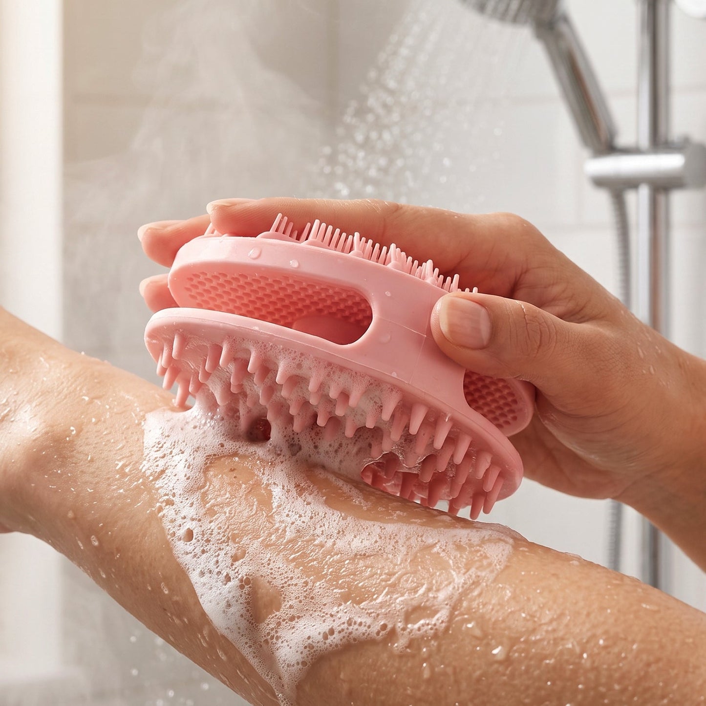 Soft Silicone Body Bath Scrubber Back Brush for Shower Cleaning and Massage (1 Pc)