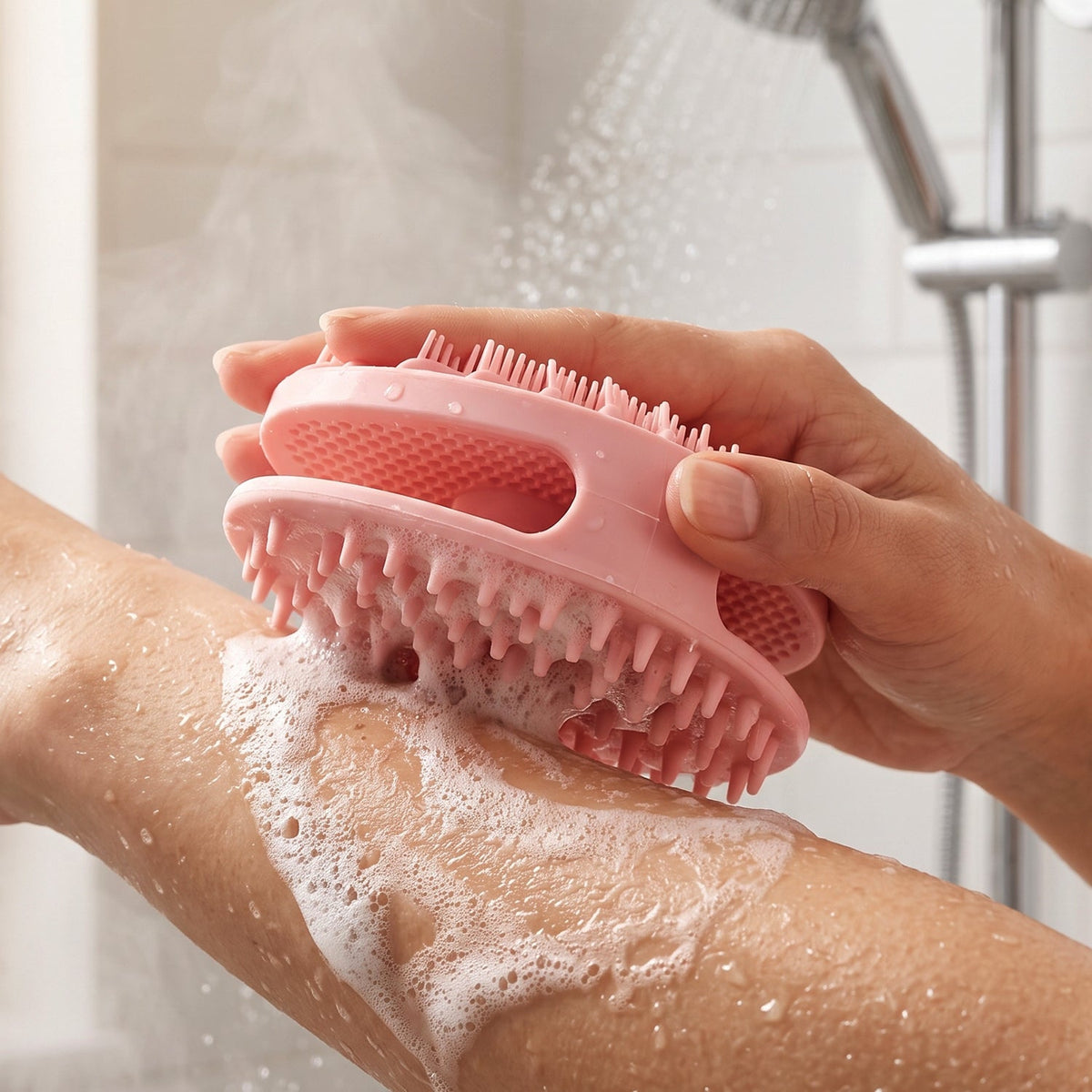 Soft Silicone Body Bath Scrubber Back Brush for Shower Cleaning and Massage (1 Pc)