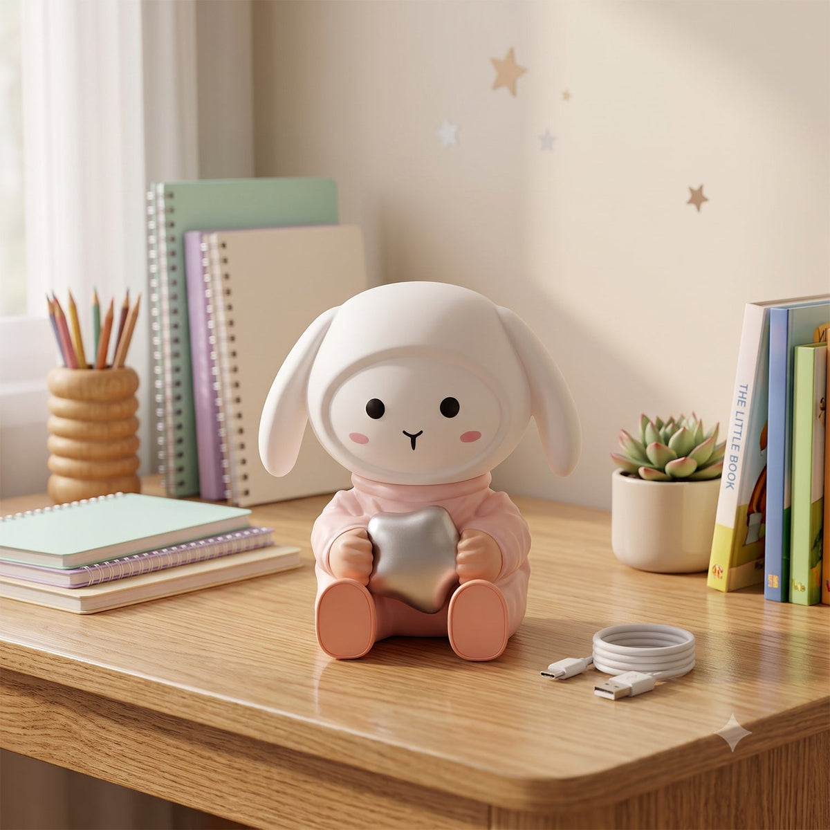 Close up of the phone stand slot on the night light