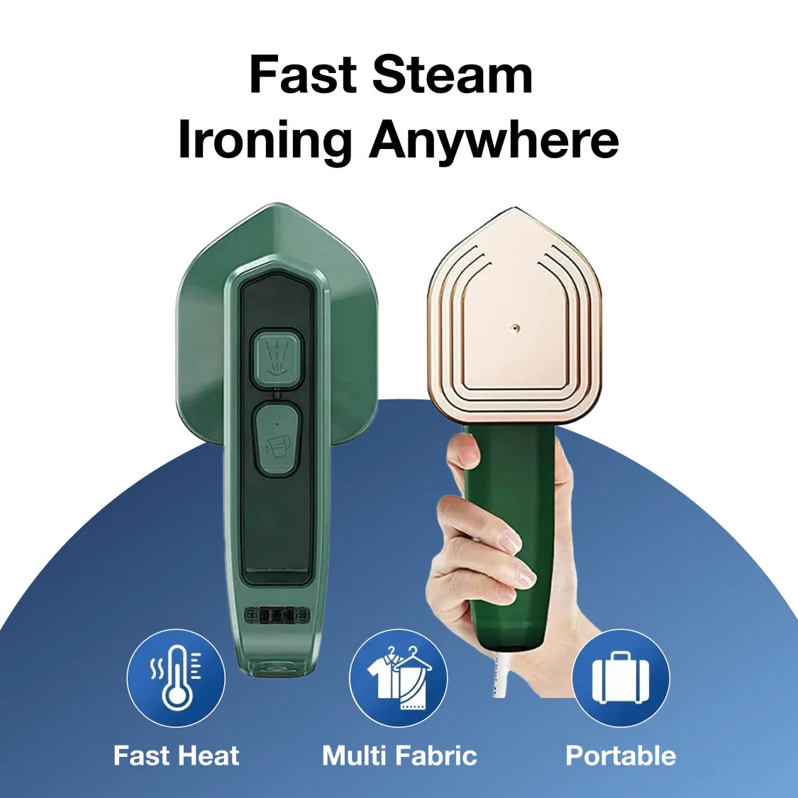 All-in-One Portable Steam Iron – Travel Garment Steamer