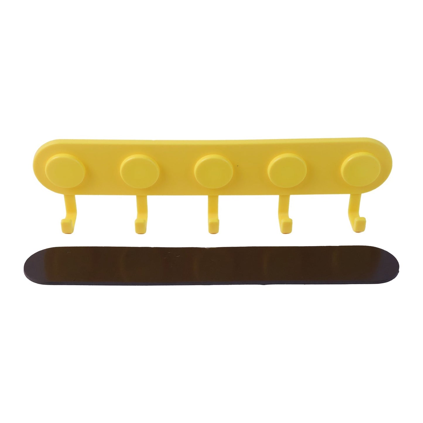 Stay Organized Self-Adhesive Plastic 5-Hook Wall (1 Pc)