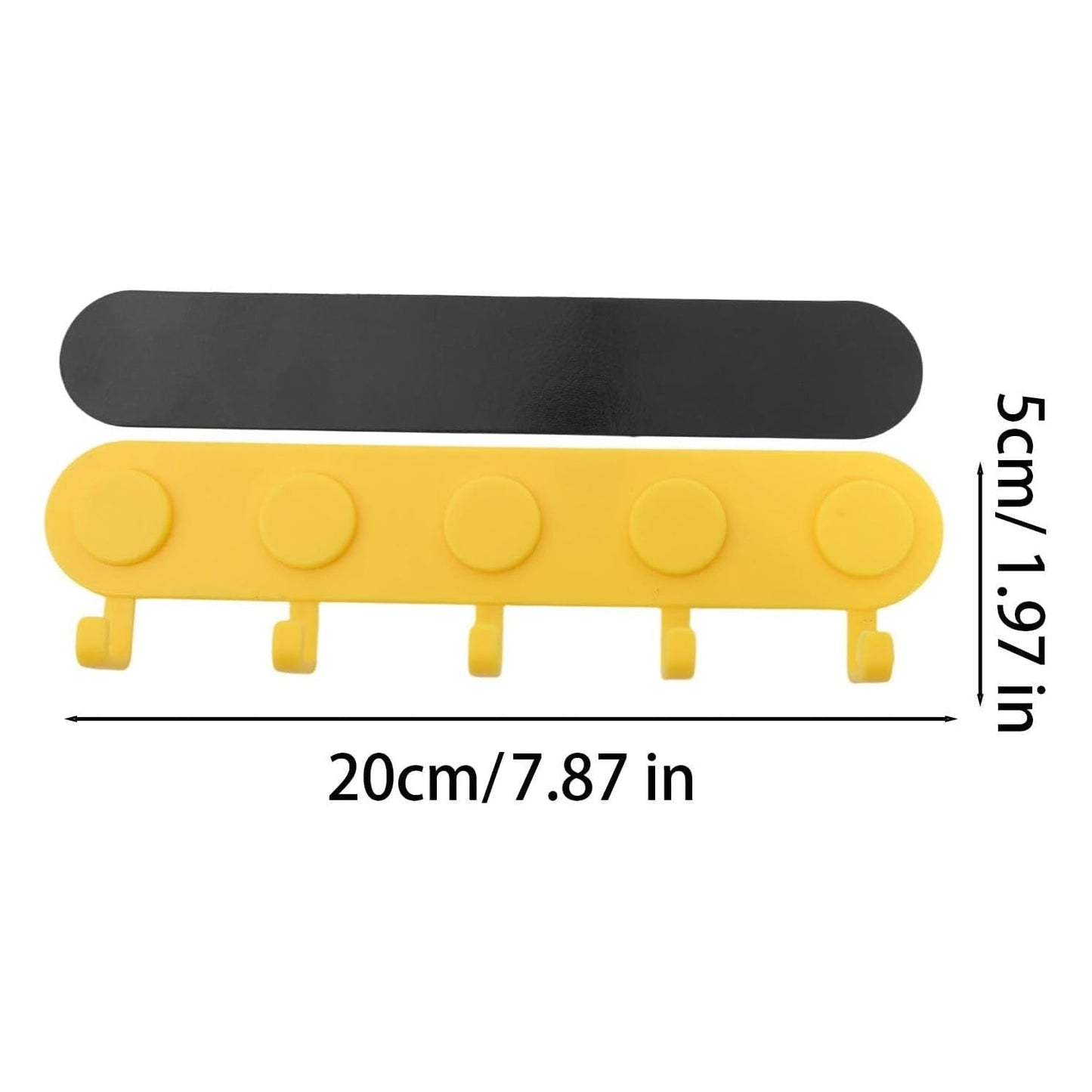 Stay Organized Self-Adhesive Plastic 5-Hook Wall (1 Pc)