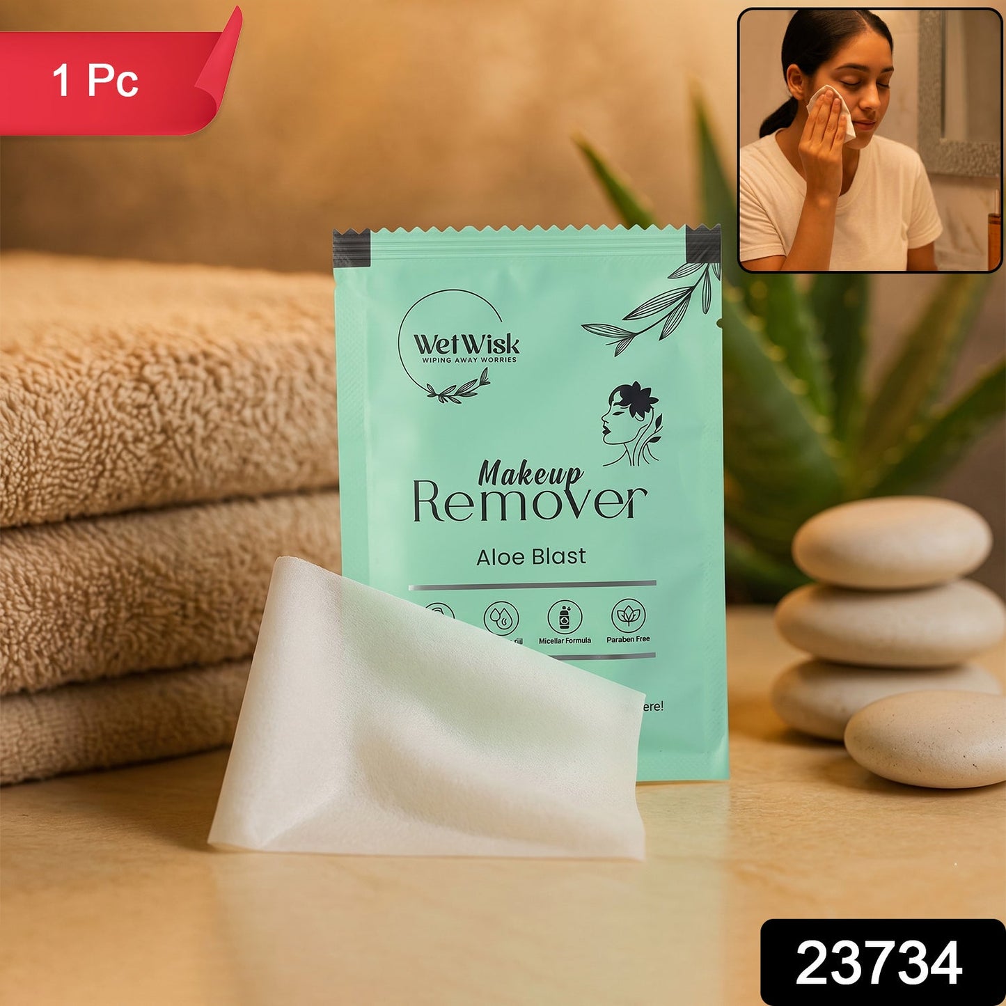 Makeup Remover Wet Wipes – Gentle & Travel-Friendly Facial Cleansing