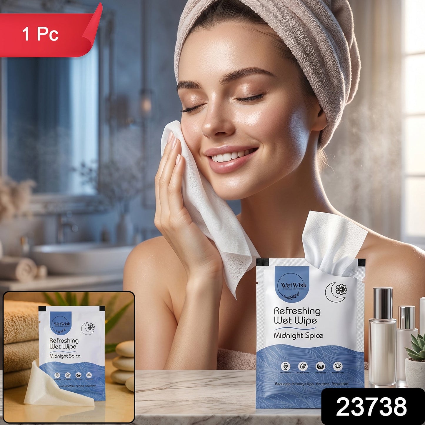 Wet Wipes – Gentle Cleansing for Face, Body & Hands (1 Pc)