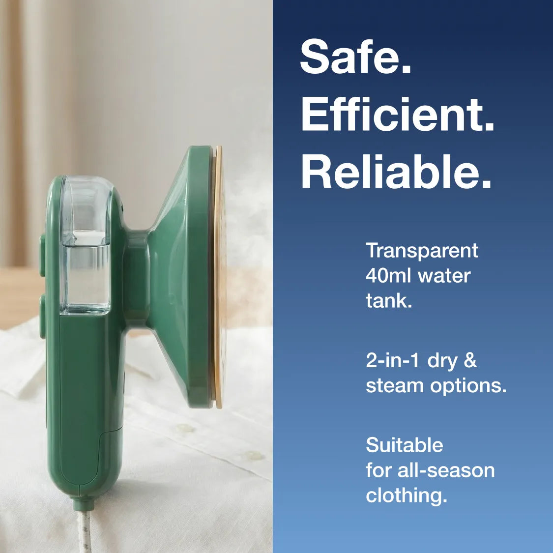 All-in-One Portable Steam Iron – Travel Garment Steamer