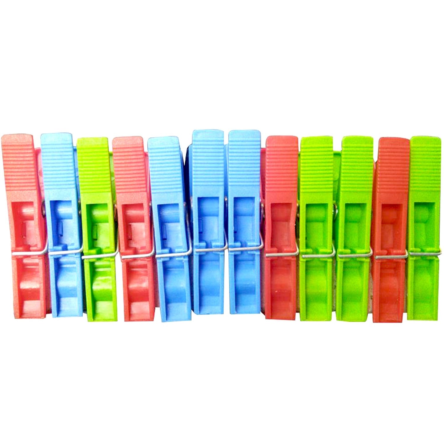 Cloth Clips 12 Pcs Multicolour – Strong Grip Laundry Pegs