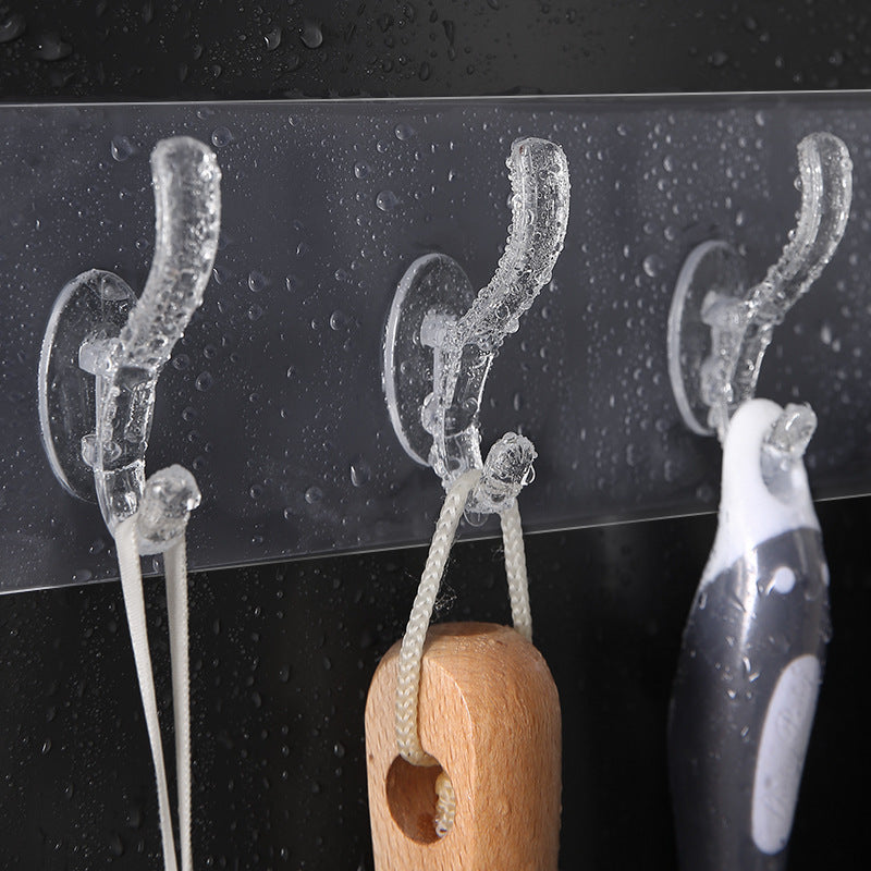 Heavy-Duty Adhesive Wall Hooks – Transparent & 5 Pc