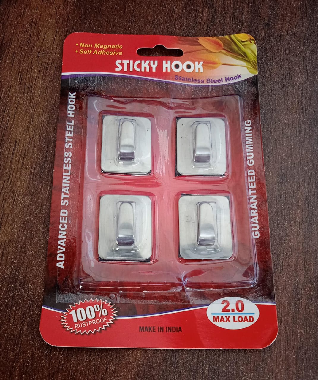 Heavy-Duty Self-Adhesive Wall Hooks – Steel