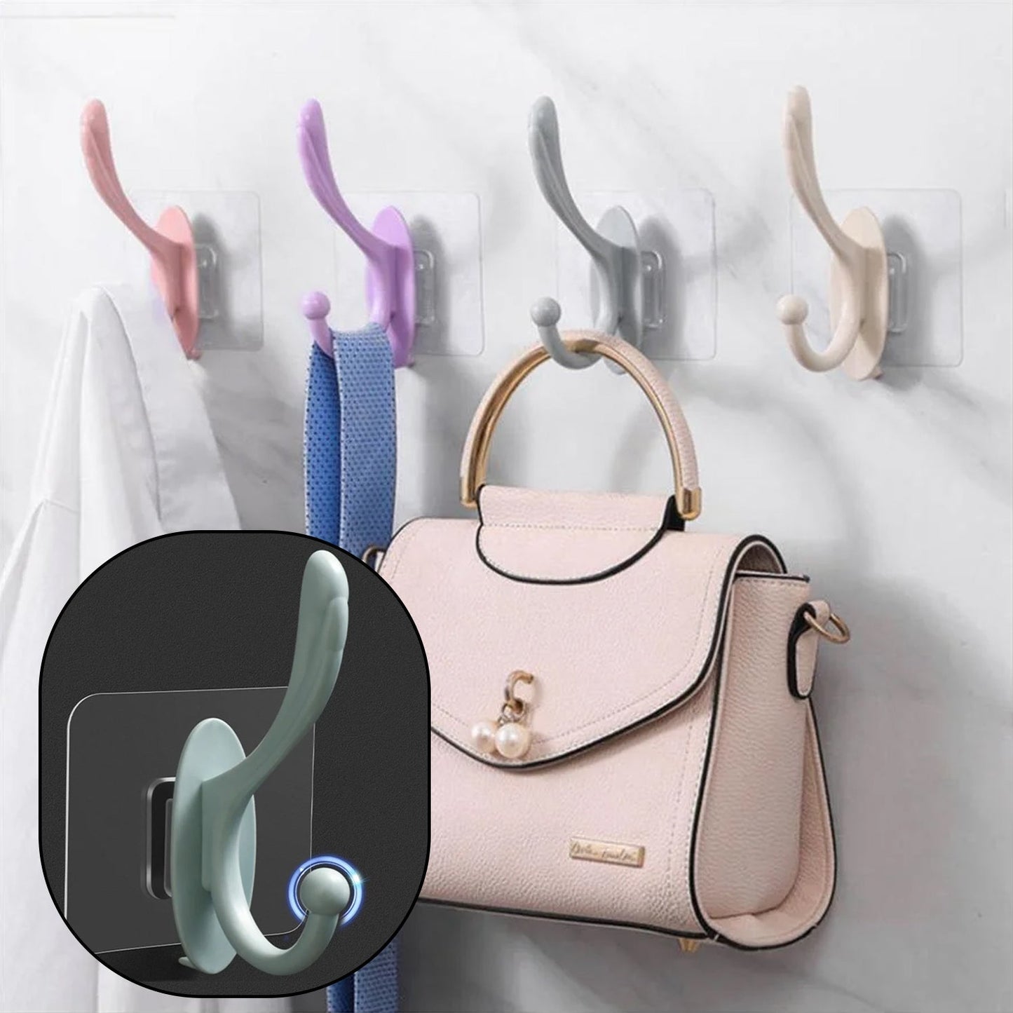 Heavy-Duty Self Adhesive Wall Hook – Drill-Free