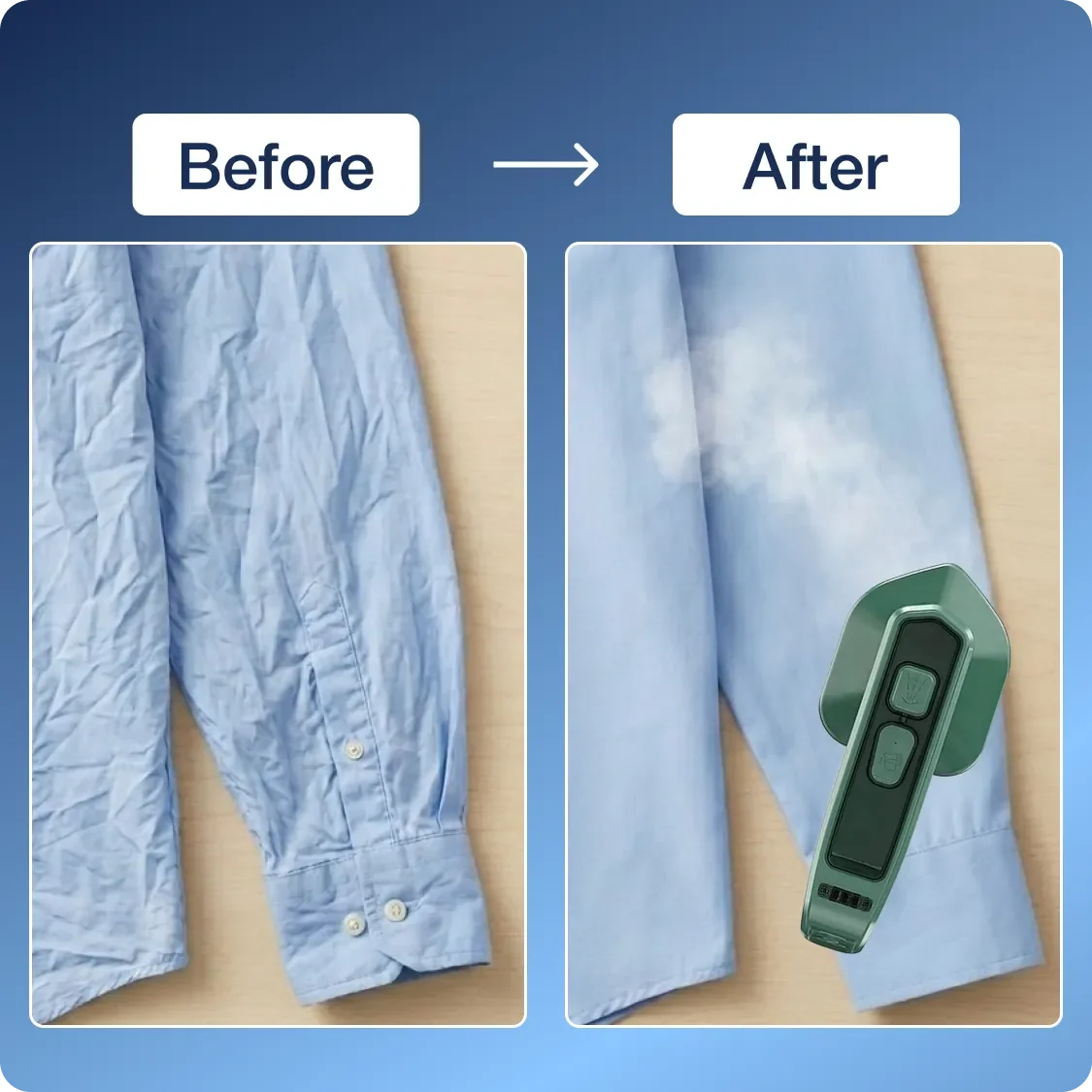 All-in-One Portable Steam Iron – Travel Garment Steamer