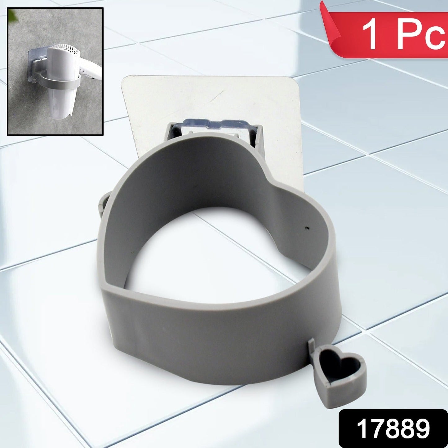 Hair Dryer Holder – Adhesive Wall Mount Storage | Calm & Curl