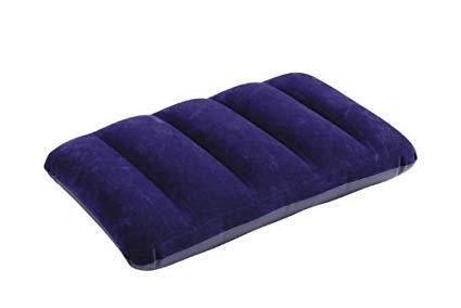 Inflatable Travel Pillow – Velvet Air Comfort (Blue)