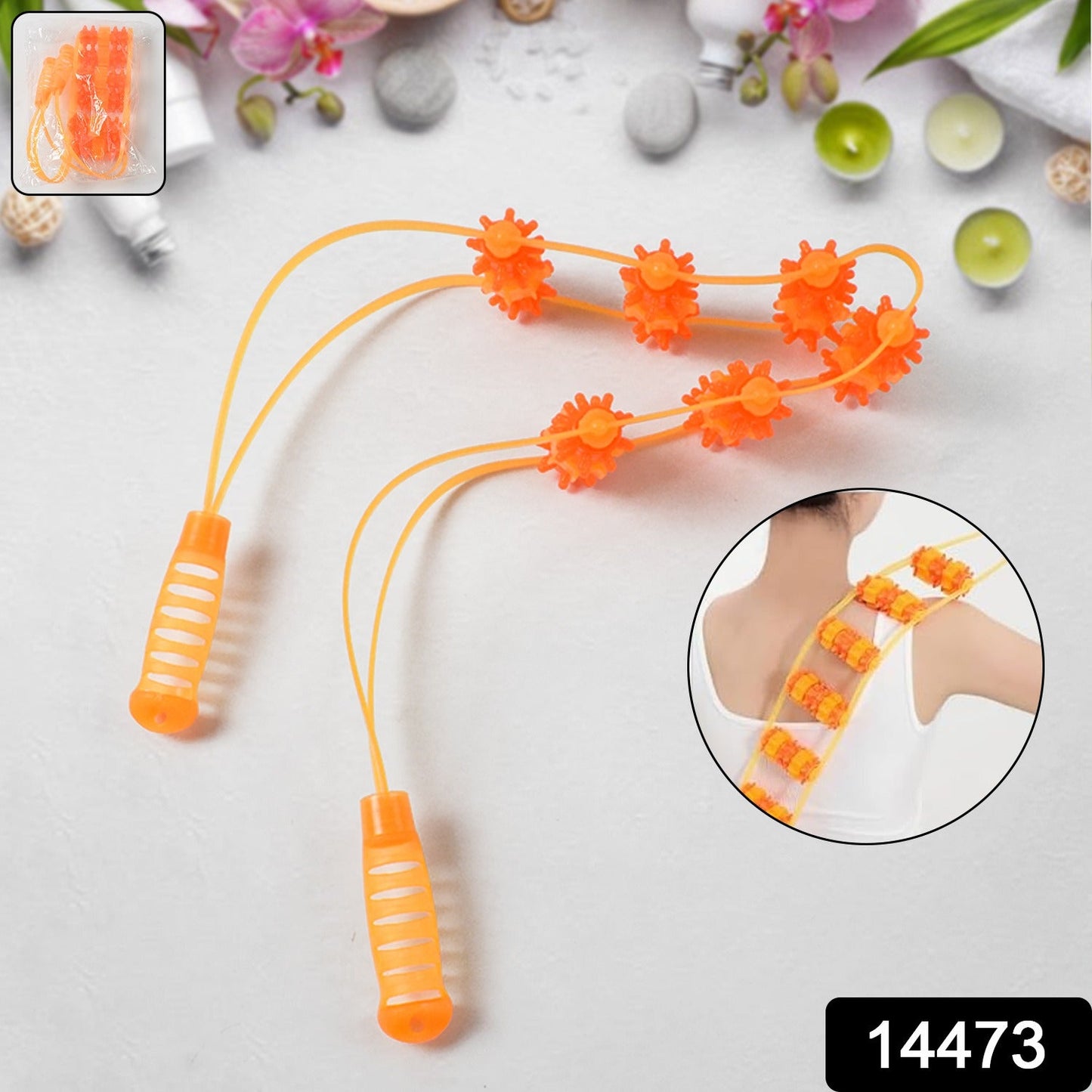 Back Massage Roller Rope – Manual Muscle Relief for Body Pain