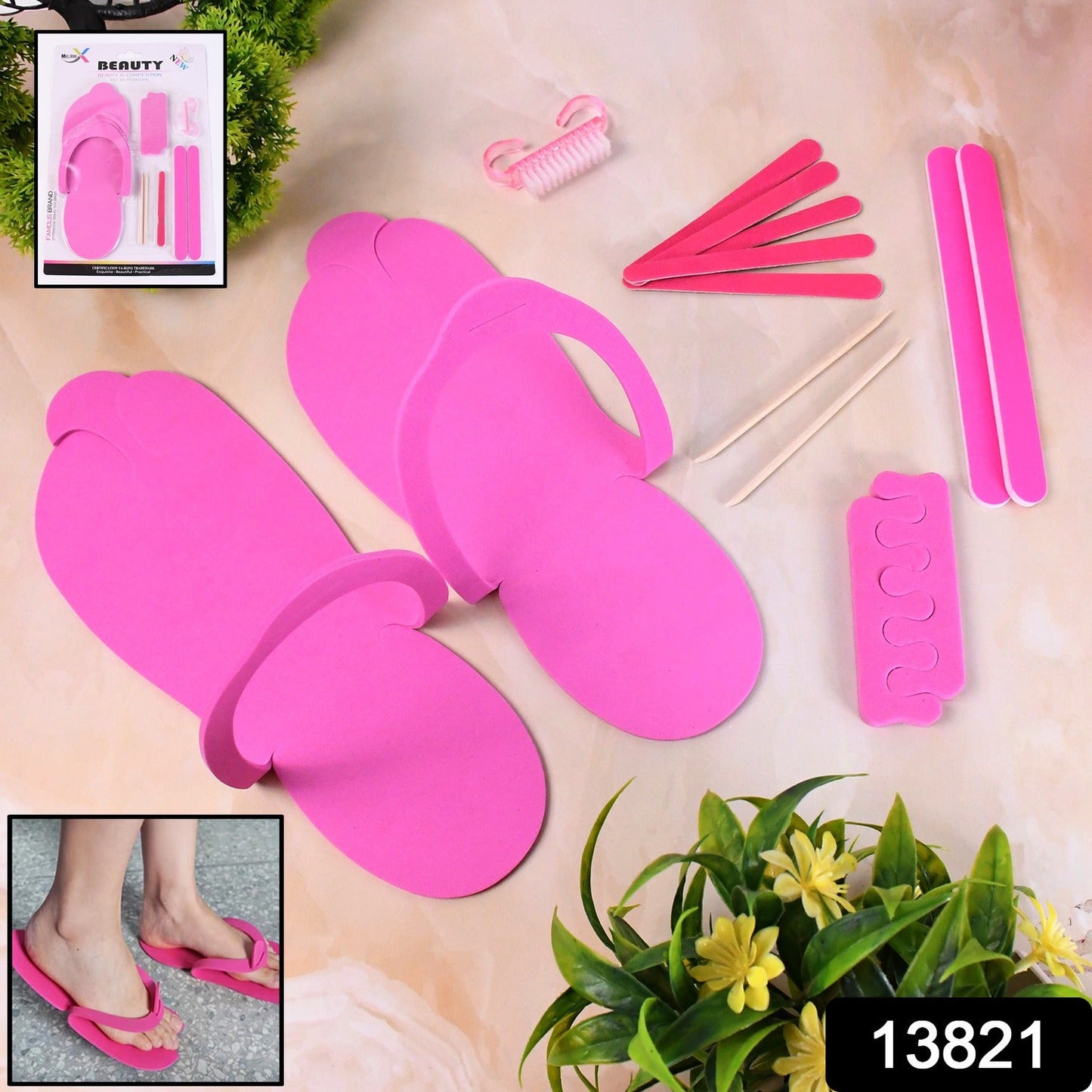 Professional Pedicure Kit – 13 Pc Foot Care Set | Velvet Wipe