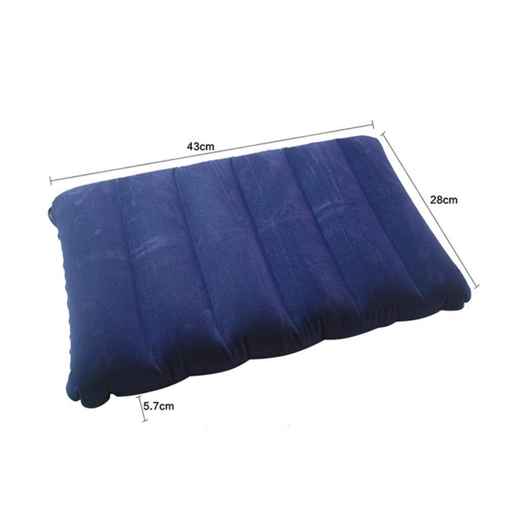 Inflatable Travel Pillow – Velvet Air Comfort (Blue)